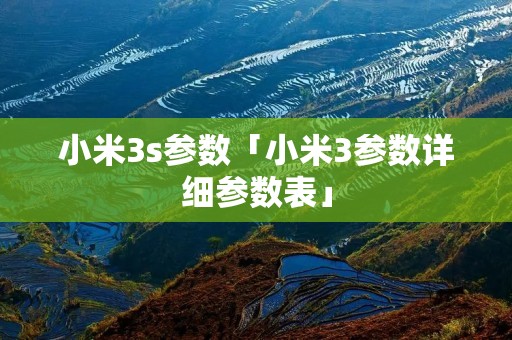 小米3s参数「小米3参数详细参数表」