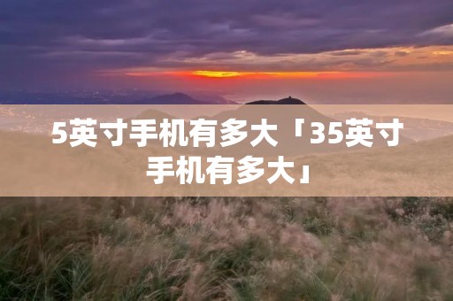 5英寸手机有多大「35英寸手机有多大」