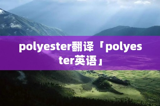 polyester翻译「polyester英语」