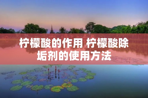 柠檬酸的作用 柠檬酸除垢剂的使用方法