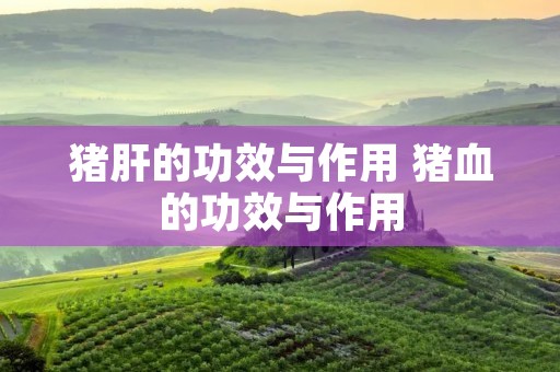 猪肝的功效与作用 猪血的功效与作用 猪肝的功效与作用 猪血的功效与作用