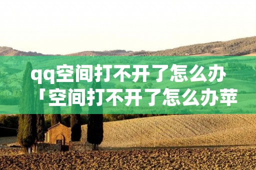 qq空间打不开了怎么办「空间打不开了怎么办苹果手机」 qq空间打不开了怎么办「空间打不开了怎么办苹果手机」