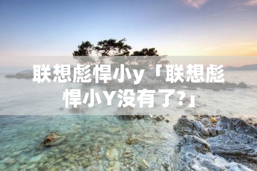 联想彪悍小y「联想彪悍小Y没有了?」