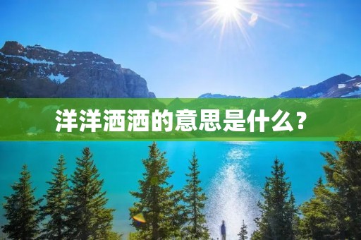 洋洋洒洒的意思是什么?