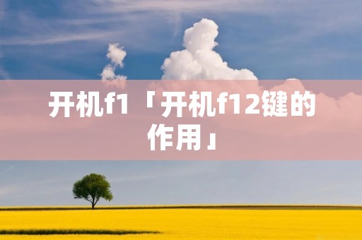开机f1「开机f12键的作用」
