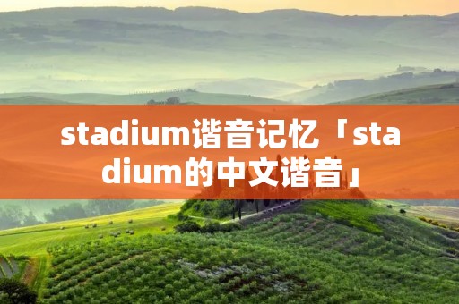 stadium谐音记忆「stadium的中文谐音」