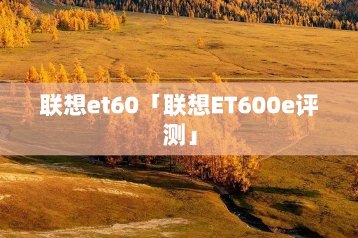 联想et60「联想ET600e评测」
