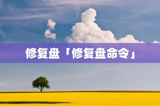 修复盘「修复盘命令」 修复盘「修复盘命令」