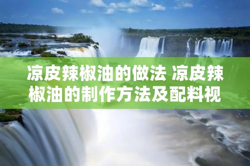 凉皮辣椒油的做法 凉皮辣椒油的制作方法及配料视频 凉皮辣椒油的做法 凉皮辣椒油的制作方法及配料视频