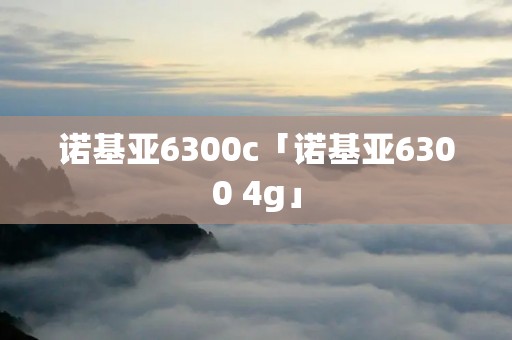 诺基亚6300c「诺基亚6300 4g」 诺基亚6300c「诺基亚6300 4g」
