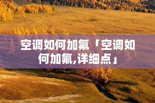 空调如何加氟「空调如何加氟,详细点」