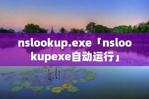 nslookup.exe「nslookupexe自动运行」 nslookup.exe「nslookupexe自动运行」