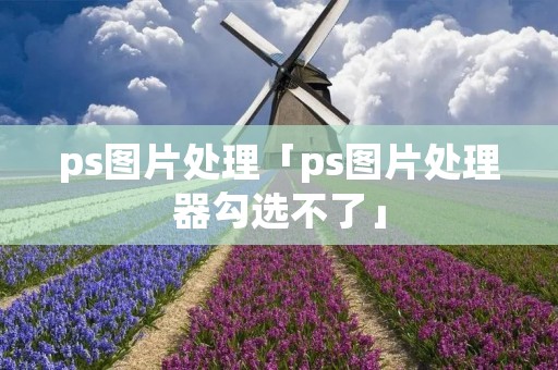 ps图片处理「ps图片处理器勾选不了」