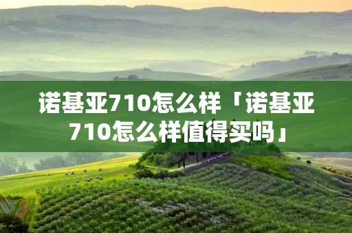 诺基亚710怎么样「诺基亚710怎么样值得买吗」 诺基亚710怎么样「诺基亚710怎么样值得买吗」
