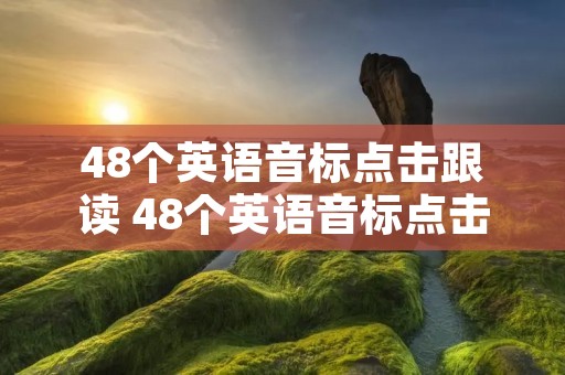 48个英语音标点击跟读 48个英语音标点击跟读老外