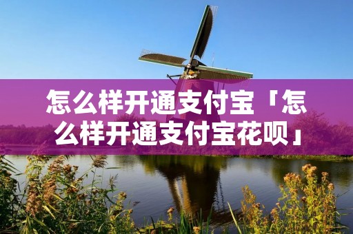 怎么样开通支付宝「怎么样开通支付宝花呗」