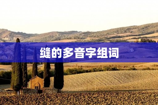 缝的多音字组词:探寻汉字之美