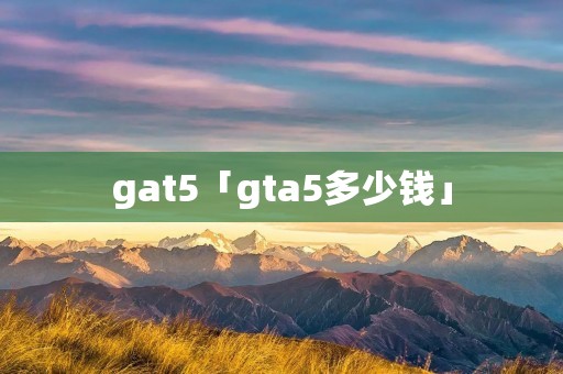gat5「gta5多少钱」 gat5「gta5多少钱」