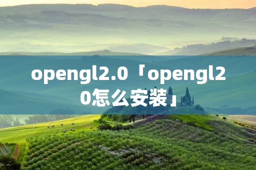 opengl2.0「opengl20怎么安装」 opengl2.0「opengl20怎么安装」
