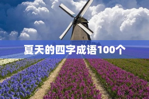 夏天的四字成语100个