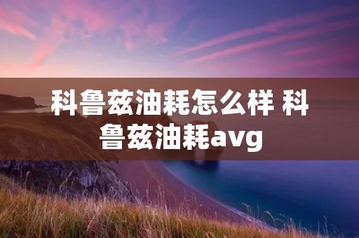 科鲁兹油耗怎么样 科鲁兹油耗avg 科鲁兹油耗怎么样 科鲁兹油耗avg