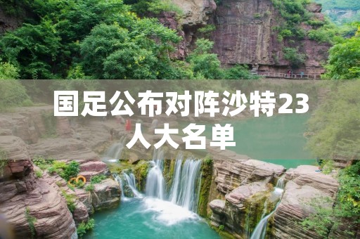 国足公布对阵沙特23人大名单：备战世预赛关键之战
