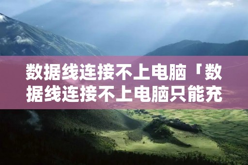 数据线连接不上电脑「数据线连接不上电脑只能充电怎么回事」