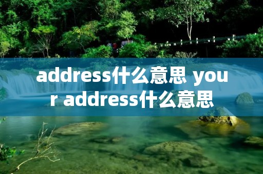 address什么意思 your address什么意思