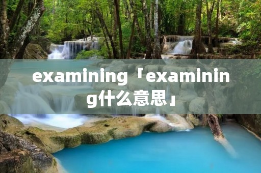 examining「examining什么意思」