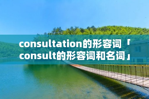 consultation的形容词「consult的形容词和名词」 consultation的形容词「consult的形容词和名词」