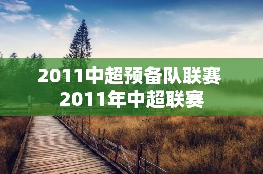 2011中超预备队联赛 2011年中超联赛