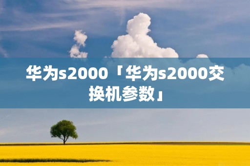 华为s2000「华为s2000交换机参数」 华为s2000「华为s2000交换机参数」
