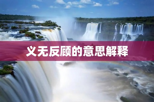 义无反顾的意思解释:坚定不移地追求目标,毫不犹豫地付出行动和努力。