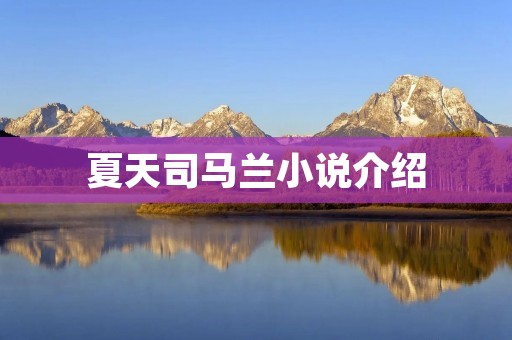 夏天司马兰小说介绍