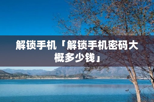 解锁手机「解锁手机密码大概多少钱」 解锁手机「解锁手机密码大概多少钱」