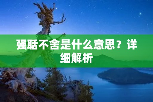 强聒不舍是什么意思?详细解析