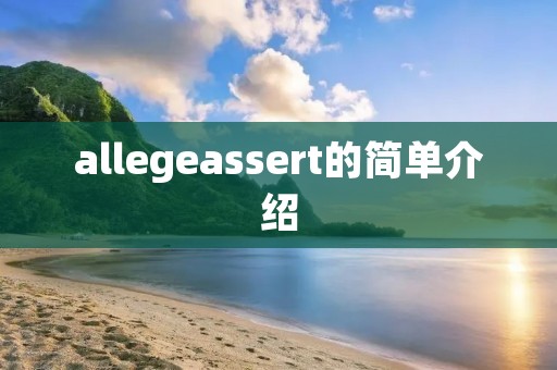 allegeassert的简单介绍 allegeassert的简单介绍