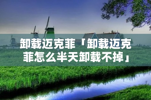 卸载迈克菲「卸载迈克菲怎么半天卸载不掉」 卸载迈克菲「卸载迈克菲怎么半天卸载不掉」