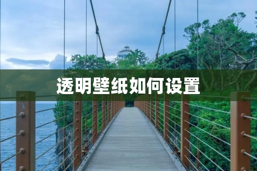 透明壁纸如何设置