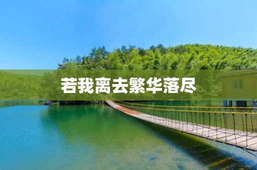 若我离去繁华落尽:寻觅内心的宁静与自由