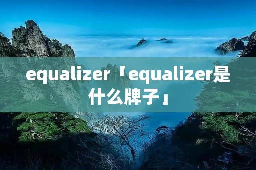 equalizer「equalizer是什么牌子」