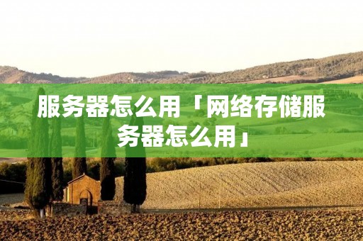 服务器怎么用「网络存储服务器怎么用」
