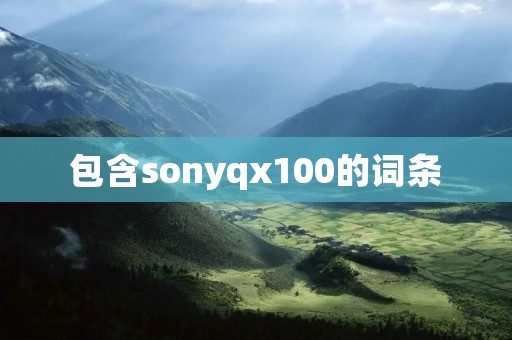 包含sonyqx100的词条