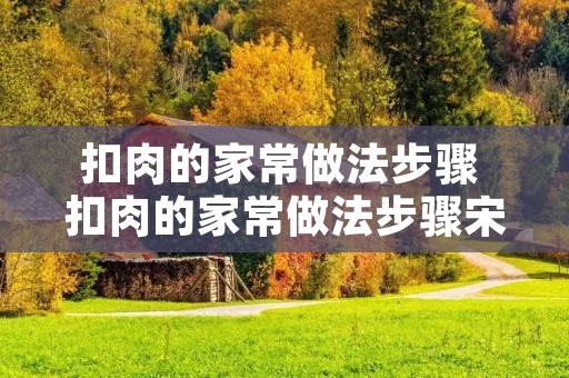 扣肉的家常做法步骤 扣肉的家常做法步骤宋代瓷器