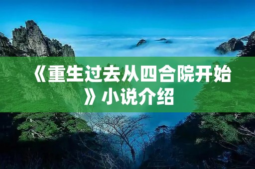 《重生过去从四合院开始》小说介绍