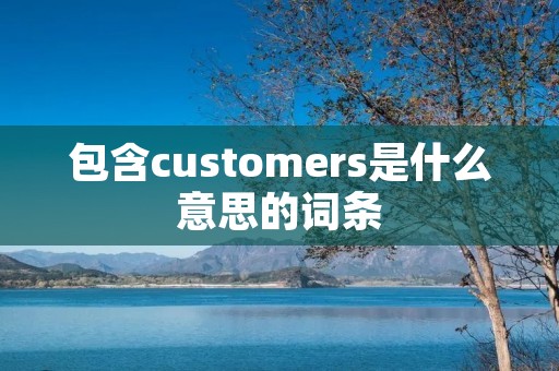 包含customers是什么意思的词条