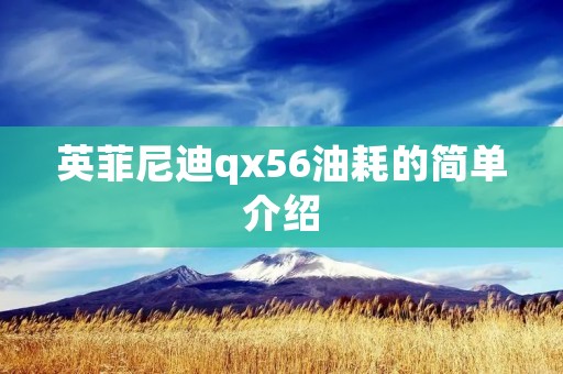 英菲尼迪qx56油耗的简单介绍