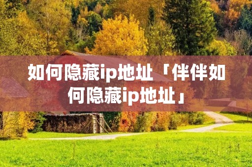 如何隐藏ip地址「伴伴如何隐藏ip地址」 如何隐藏ip地址「伴伴如何隐藏ip地址」