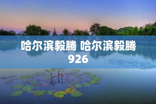 哈尔滨毅腾 哈尔滨毅腾926 哈尔滨毅腾 哈尔滨毅腾926