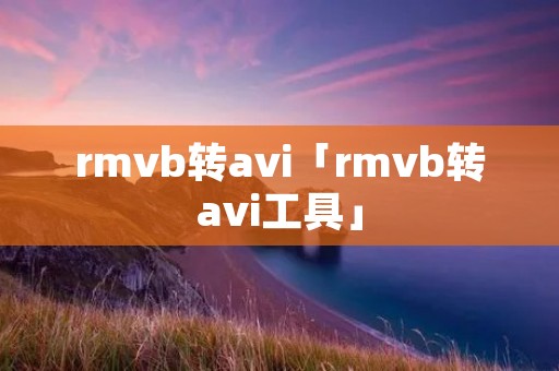 rmvb转avi「rmvb转avi工具」